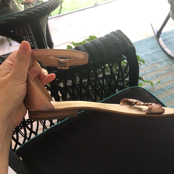 JACK ROGERS Daphne Ankle Strap Flat Sandal Rose Gold 8.5M - Picture 7 of 7